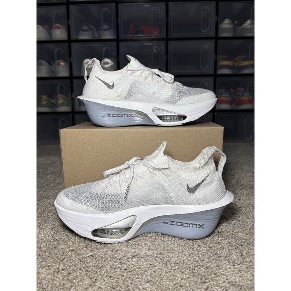 Nike Air Zoom AlphaFly Next% 3 Pure Platinum Running FD8315 102 Women’s Size 7.5 - Picture 2 of 7
